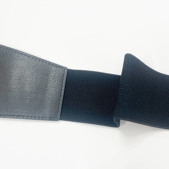 2/$30 NWT Black Faux Vegan Leather Alligator Loop Corset Luxury Belt - Picture 9 of 14